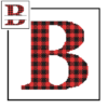 Buffalo Plaid Monogram B Cross Stitch Pattern B Initial B Letter Cross ...