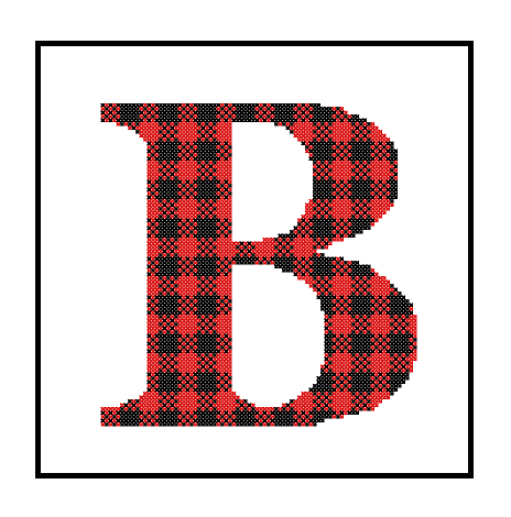 Buffalo Plaid Monogram B Cross Stitch Pattern B Initial B Letter Cross ...